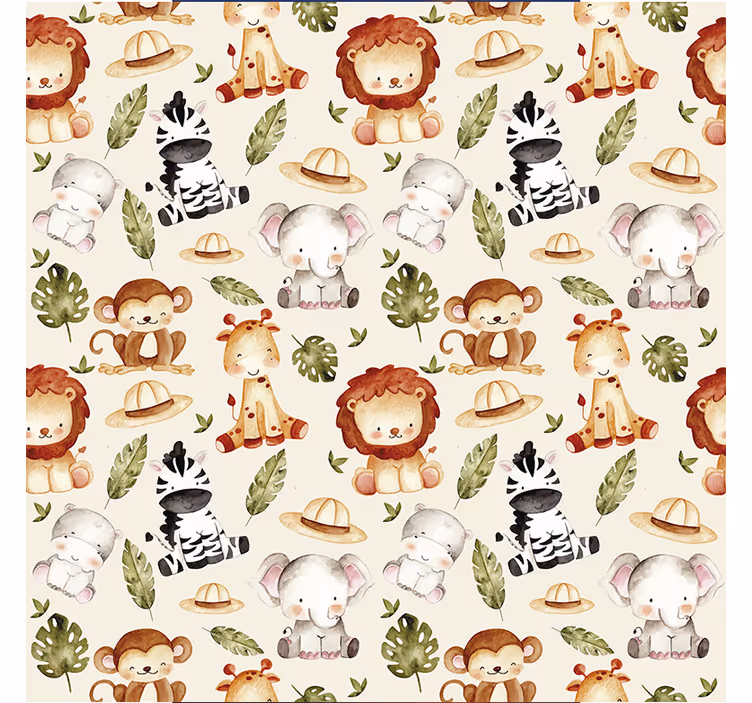 Rrullgardin barn beige safari - Tenstickers