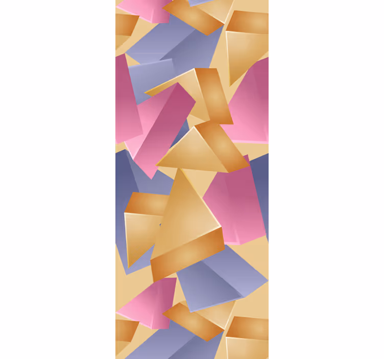 Rullgardin kontor guldpyramid geometrisk - Tenstickers