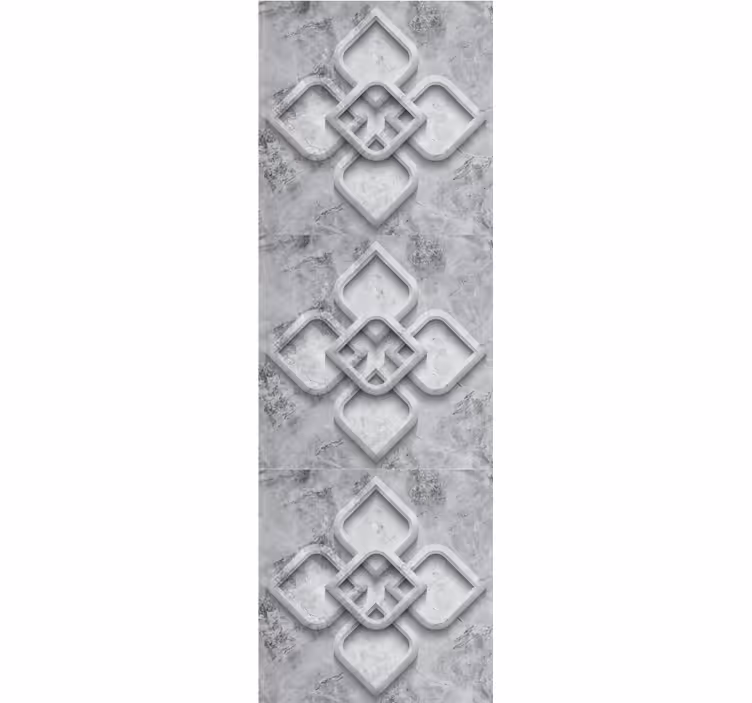 Rullgardin kontor grå 3d geometriska stenelement - Tenstickers