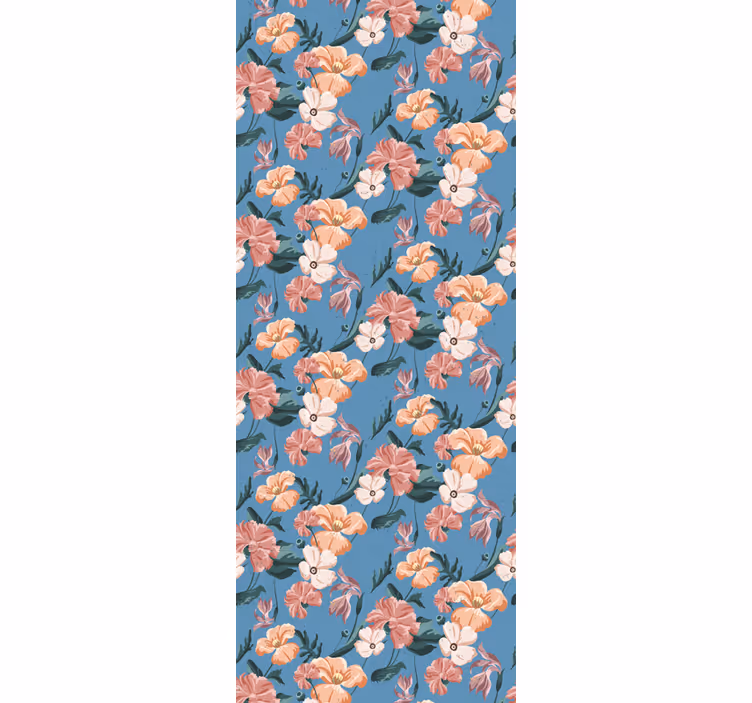 Rullgardin kontor blomtryck 'ziedi jeans' - Tenstickers