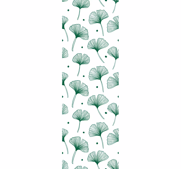 Rullgardin kontor stora ginkgo gröna blad - Tenstickers