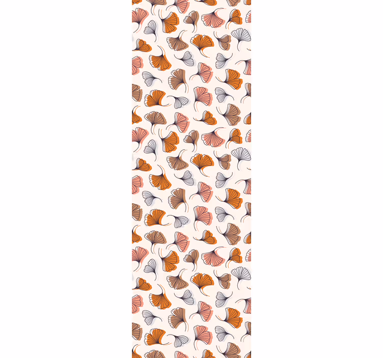 Rullgardin kontor ginkgo blad handritad - Tenstickers