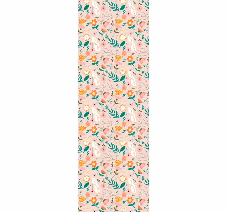 Rullgardin tonåringar pastellfint blommönster - Tenstickers