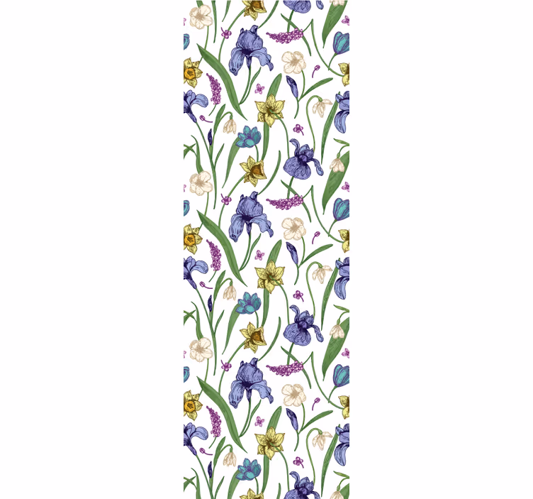 Rullgardin tonåringar blommönster - Tenstickers