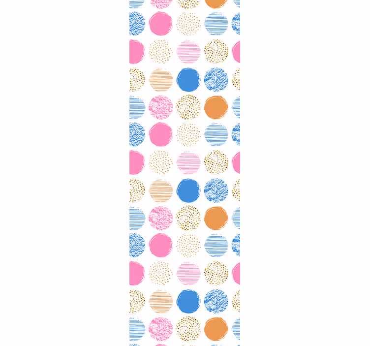 Rullgardin tonåringar färgglad prickmönster - Tenstickers