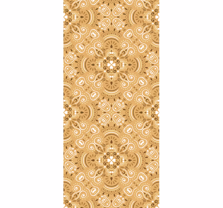 Rullgardin tonåringar vintage beige mönster - Tenstickers