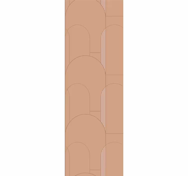 Rullgardin modern beige båg mönster - Tenstickers