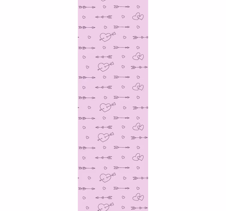 Rullgardin modern mönsterdekoration hjärtan silhuetter - Tenstickers