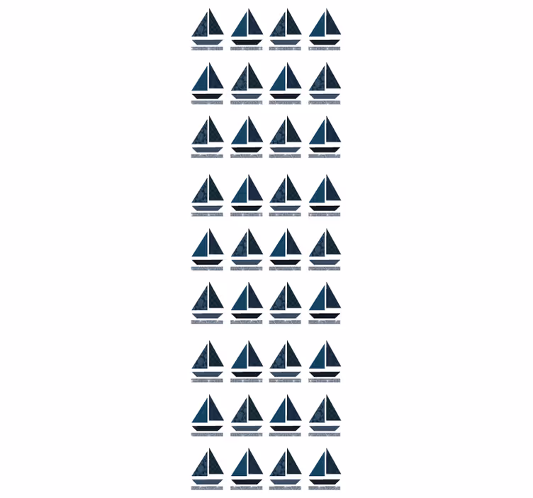 Rullgardin modern segelbåtsmönster - Tenstickers