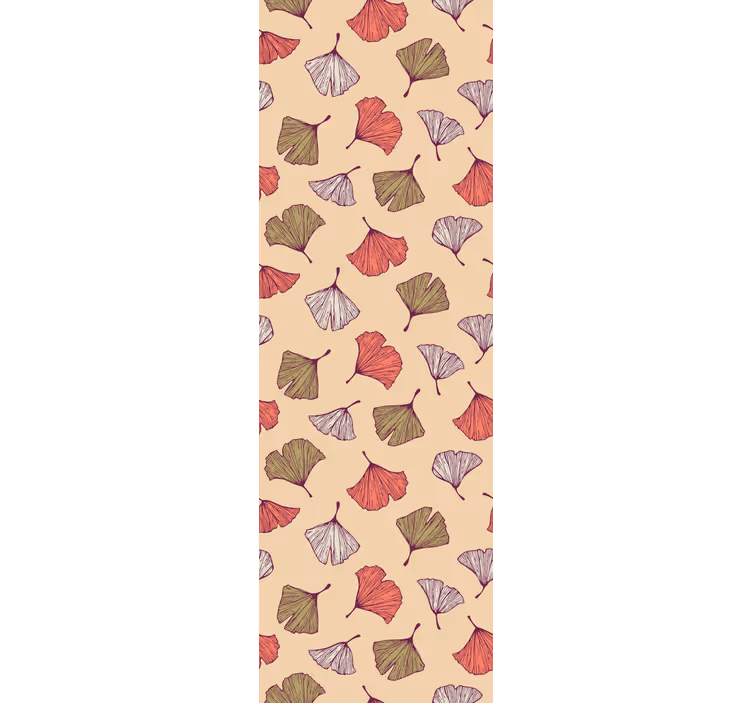 Rullgardin modern färgglada ginkgo löv - Tenstickers