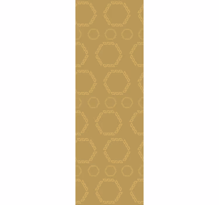 Rullgardin modern med guld hexagonmönster - Tenstickers