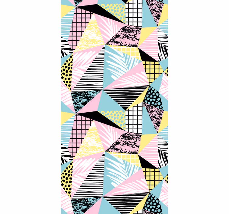 Rullgardin modern palmer och geometriska element - Tenstickers