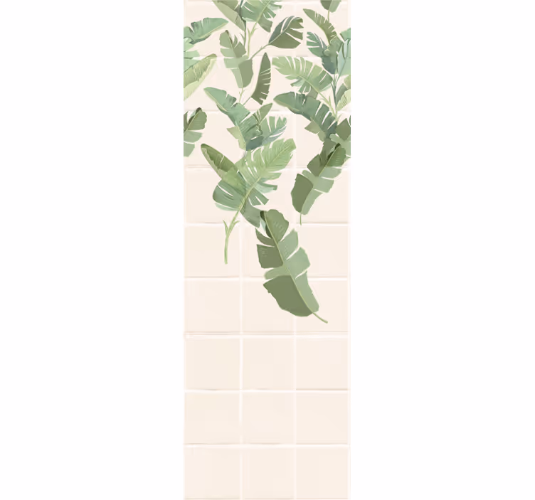 Rullgardin modern eklektiska plattor med palm - Tenstickers