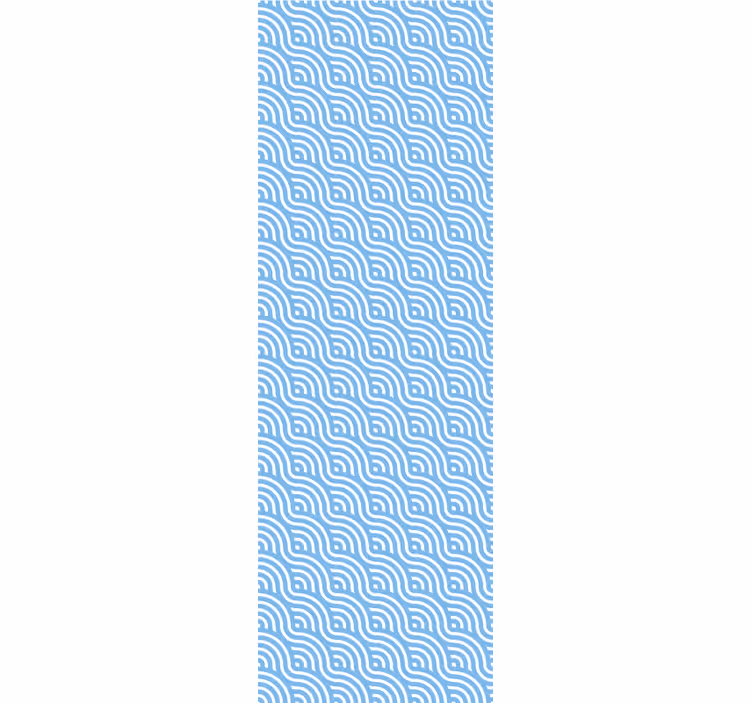 Rullgardin modern små blå vågor - Tenstickers