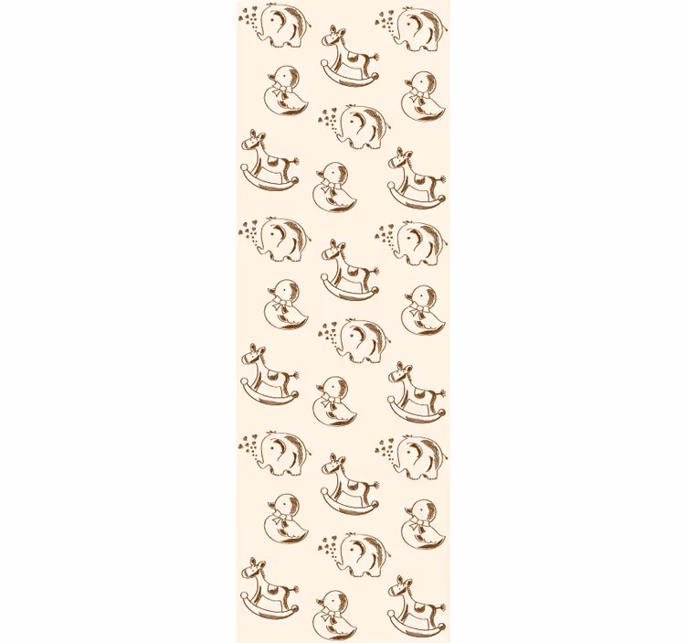 Rullgardin modern söt design elefant anka och häst - Tenstickers