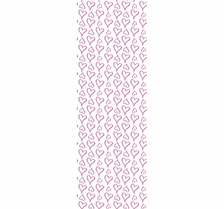 Rullgardin modern rosa illustrerade hjärtan - Tenstickers