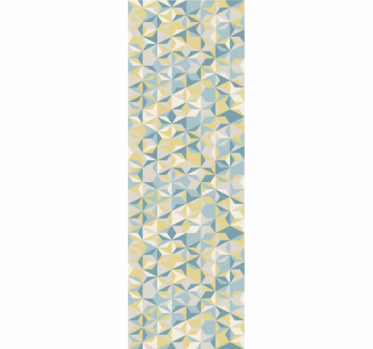 Rullgardin modern beige blå och gul geometrisk - Tenstickers