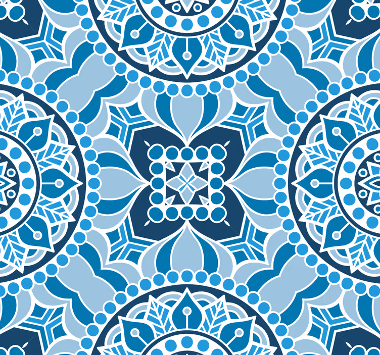 Rullgardin badrum mandalastil - Tenstickers