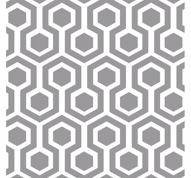 Rullgardin grå hexagonalt grått mönster - Tenstickers