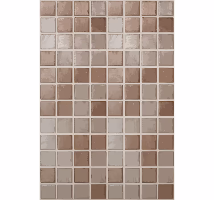 Rullgardin beige med keramikrutemönster - Tenstickers