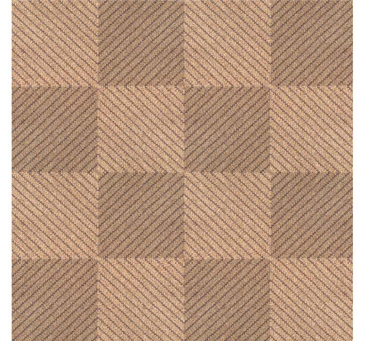 Rullgardin beige jute rutor brunt mönster - Tenstickers