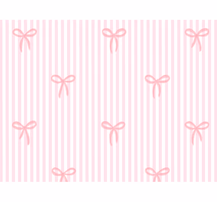 Rullgardin rosa med rosa ränder och rosetter - Tenstickers