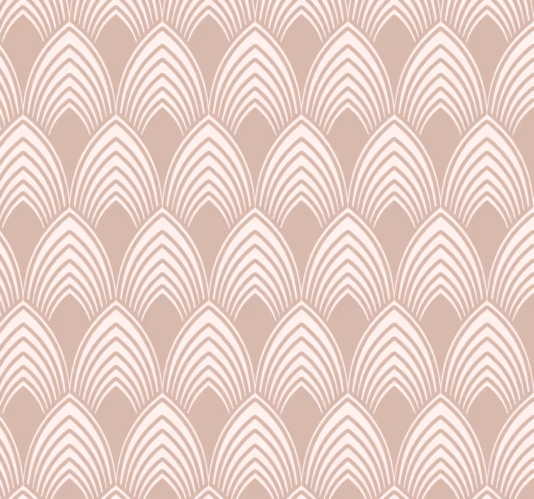 Rullgardin rosa med vintage geometrisk design - Tenstickers