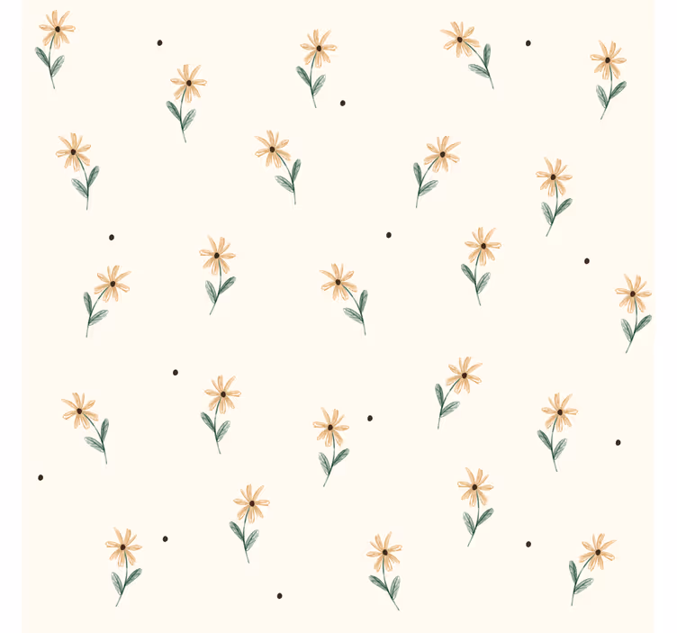 Rullgardin rosa gula prästkragar - Tenstickers