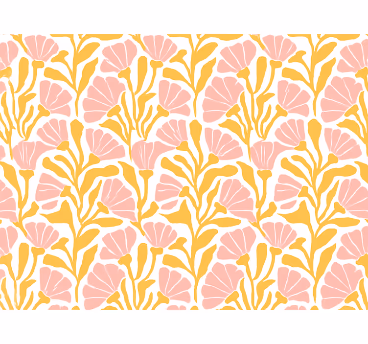 Rullgardin rosa modern färgglad blommönster - Tenstickers