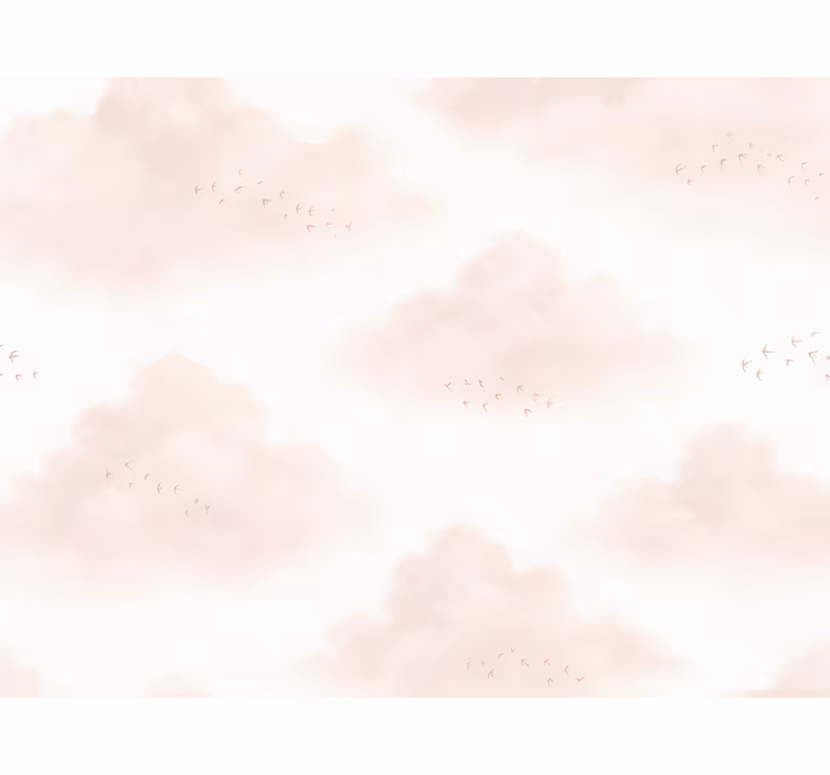 Rullgardin rosa rosa moln - Tenstickers