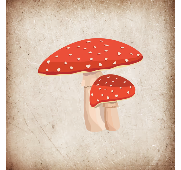 Rullgardin kök amanita svamp illustration - Tenstickers
