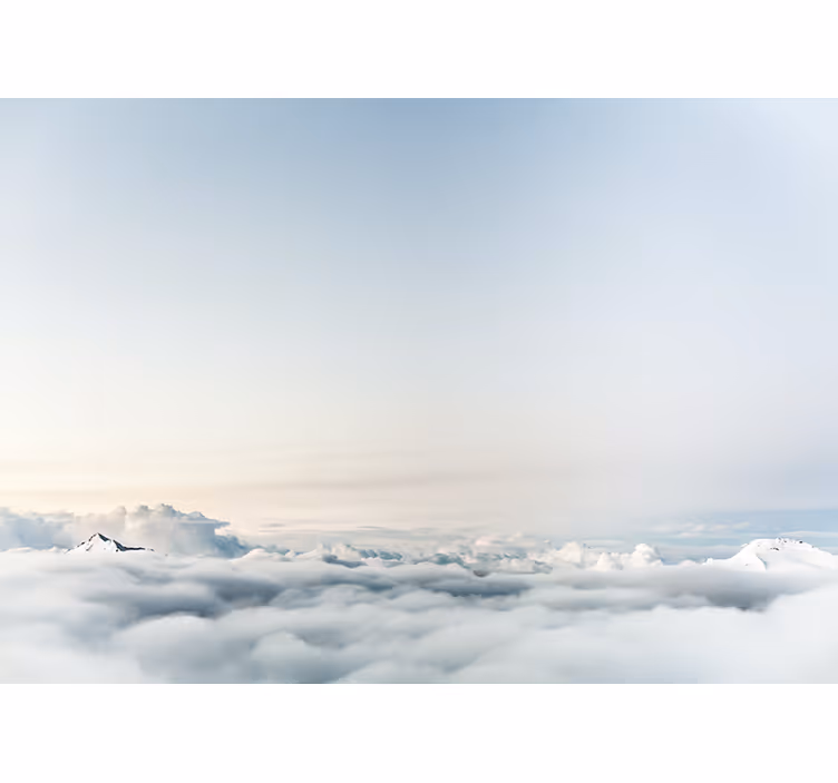 Vit rullgardin vacker himmel och havslandskap - Tenstickers