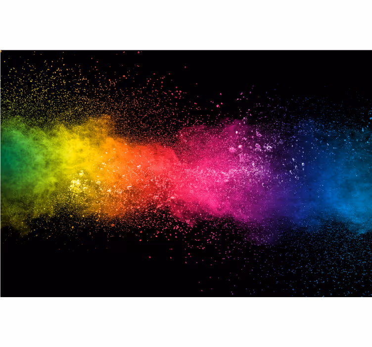 Rullgardin vardagsrum multicolor splash - Tenstickers