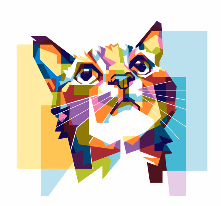Rullgardin vardagsrum kattens färger - Tenstickers