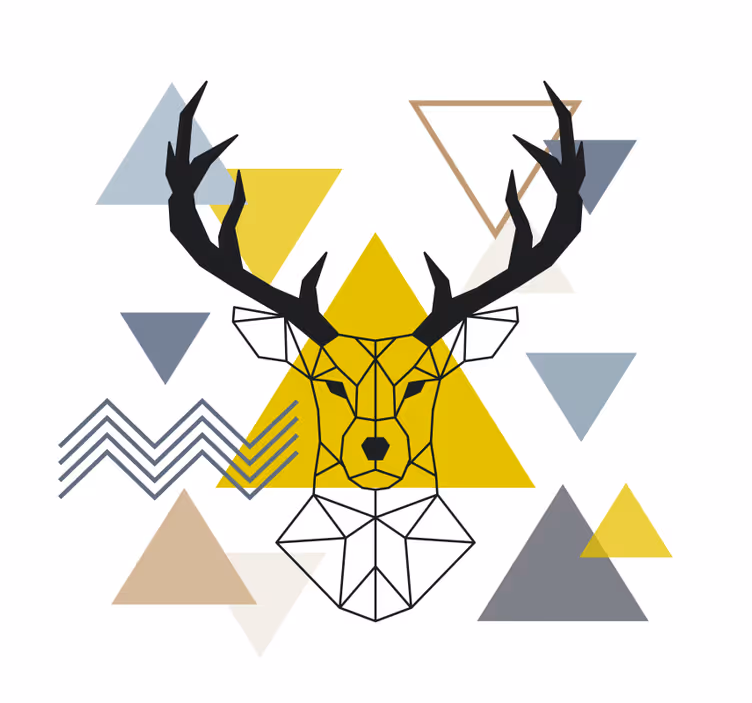 Rullgardin vardagsrum geometrisk hjort - Tenstickers