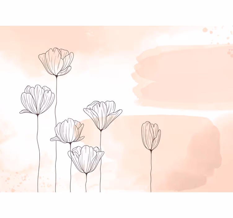 Rullgardin vardagsrum flores linje - Tenstickers