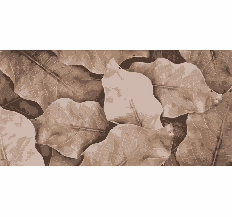Rullgardin vardagsrum beige torkade blad - Tenstickers