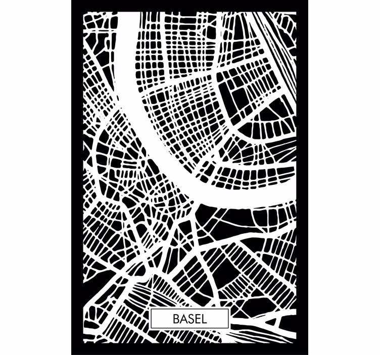 Rullgardin vardagsrum topografisk karta basel - Tenstickers