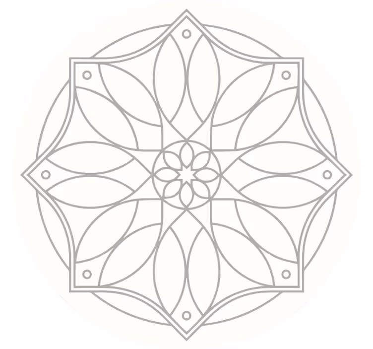 Vit rullgardin mandala mönster - Tenstickers