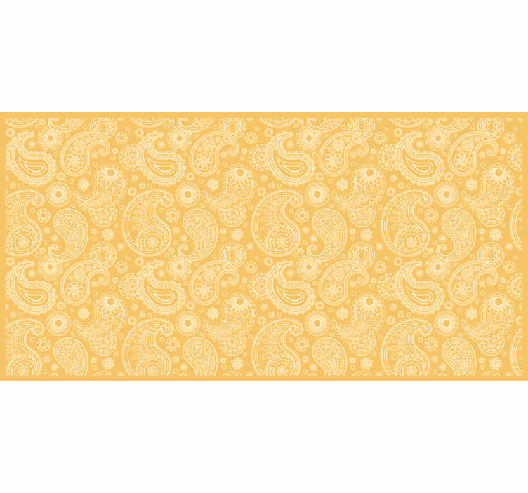 Rullgardin gul arabisk paisley - Tenstickers