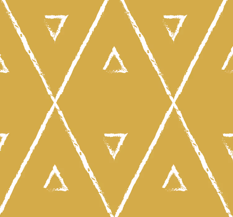 Rullgardin gul geometriskt rombmönster - Tenstickers