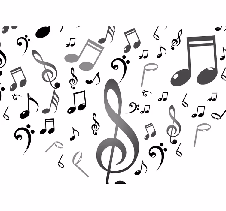 Rullgardin vardagsrum musiknoter - Tenstickers