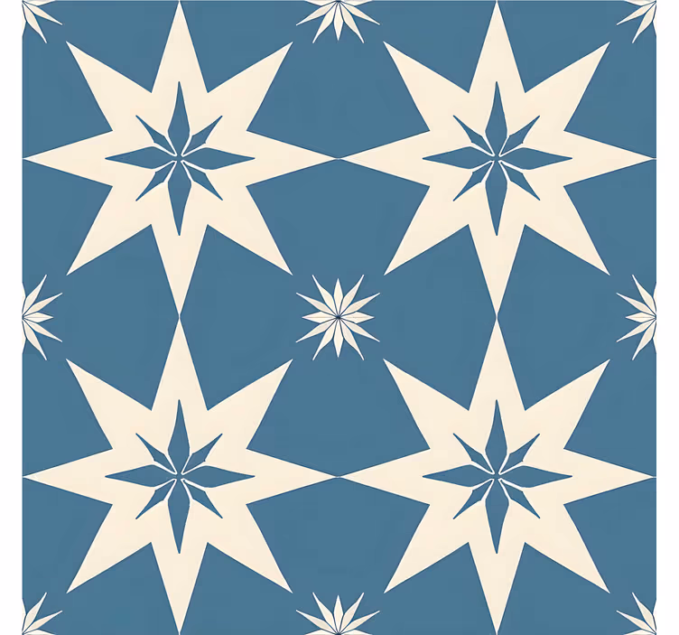 Rullgardin blå stjärnig design - Tenstickers