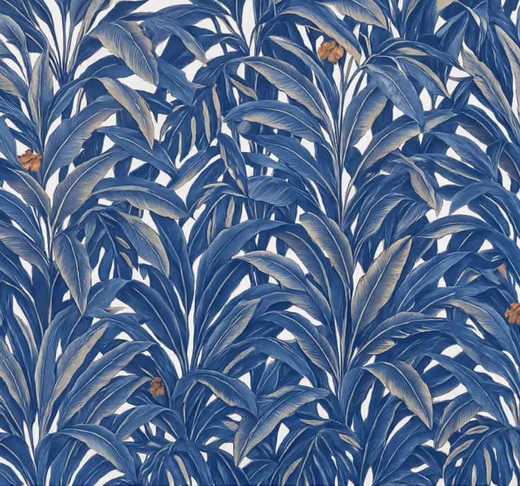 Rullgardin blå lush indigo djungel - Tenstickers