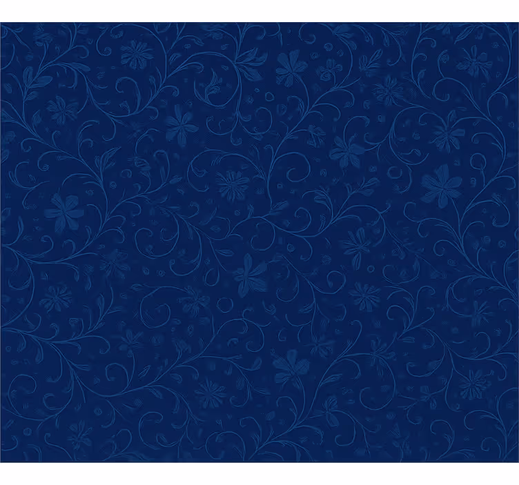 Rullgardin blå marinblå blommotiv - Tenstickers