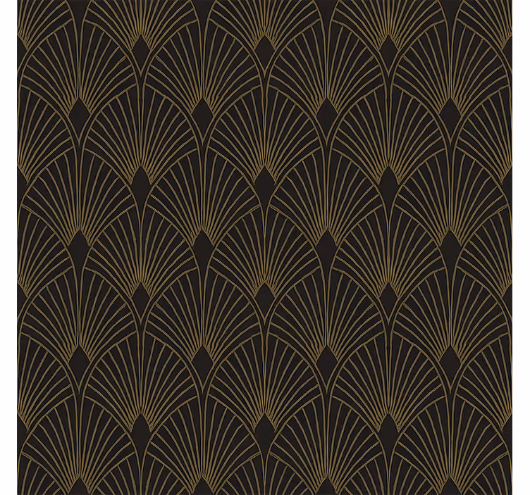 Rullgardin modern gildad deco fläkt - Tenstickers