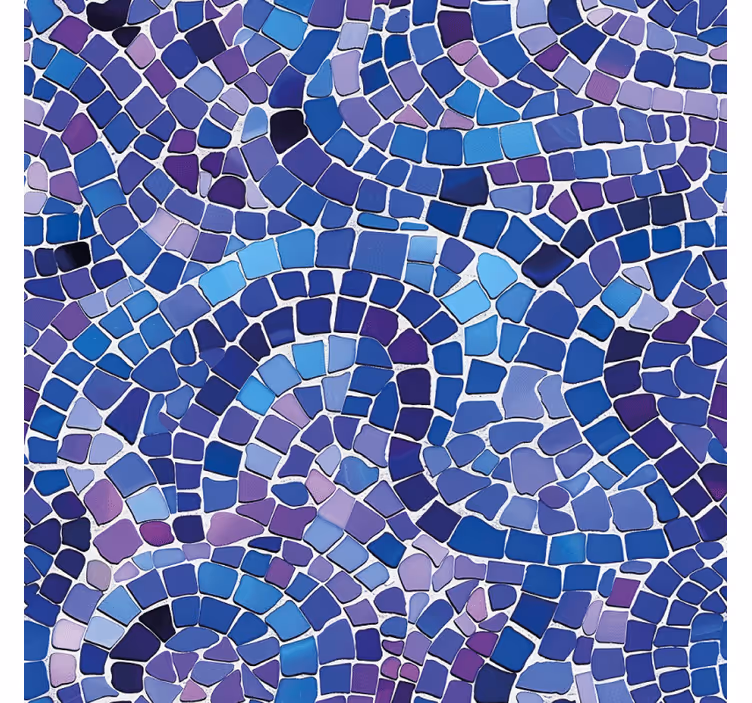 Rullgardin blå mosaikeffekt - Tenstickers