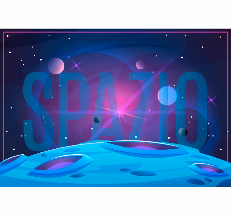 Rullgardin blå univers och rymd - Tenstickers