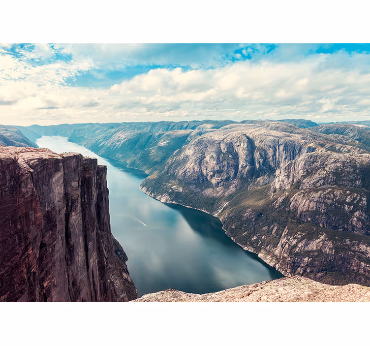 Rullgardin vardagsrum norska fjordar - Tenstickers