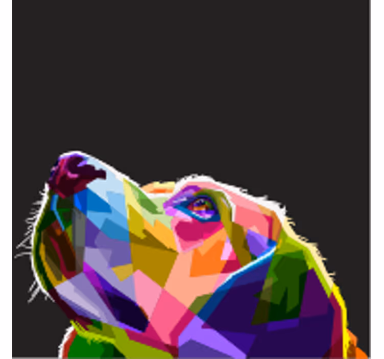 Rullgardin vardagsrum regnbågshund - Tenstickers